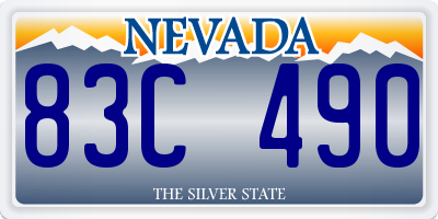 NV license plate 83C490