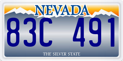 NV license plate 83C491