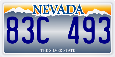 NV license plate 83C493