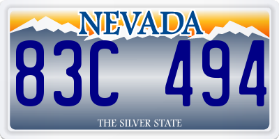 NV license plate 83C494