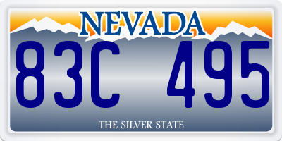 NV license plate 83C495