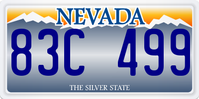 NV license plate 83C499