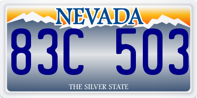 NV license plate 83C503
