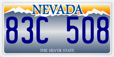 NV license plate 83C508