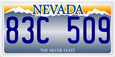 NV license plate 83C509