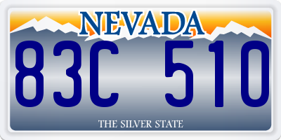 NV license plate 83C510