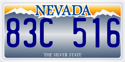 NV license plate 83C516