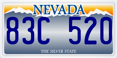 NV license plate 83C520