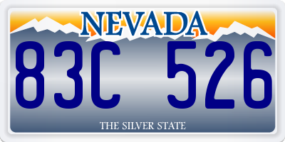 NV license plate 83C526