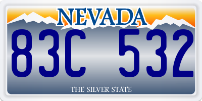 NV license plate 83C532