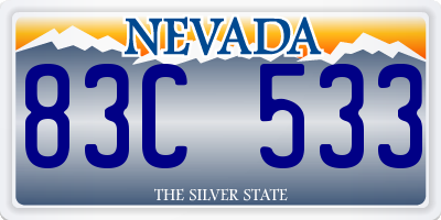 NV license plate 83C533