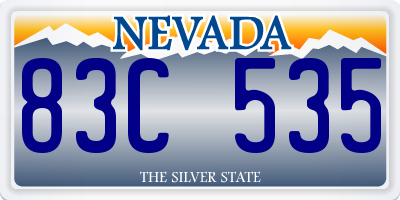 NV license plate 83C535