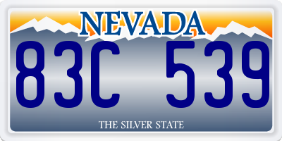 NV license plate 83C539