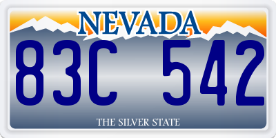 NV license plate 83C542