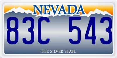 NV license plate 83C543