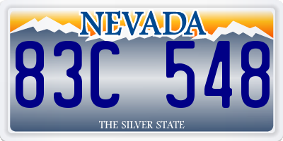 NV license plate 83C548