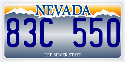 NV license plate 83C550