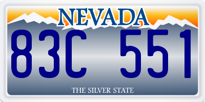 NV license plate 83C551