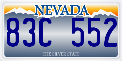 NV license plate 83C552