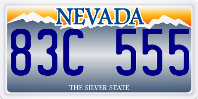 NV license plate 83C555