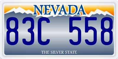 NV license plate 83C558