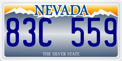 NV license plate 83C559