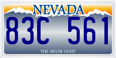 NV license plate 83C561