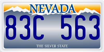 NV license plate 83C563