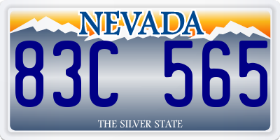 NV license plate 83C565