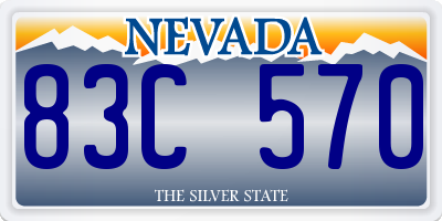 NV license plate 83C570
