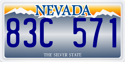 NV license plate 83C571