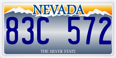 NV license plate 83C572