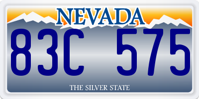 NV license plate 83C575