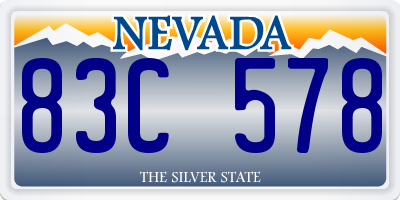 NV license plate 83C578