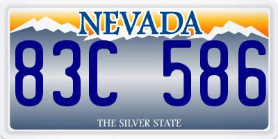 NV license plate 83C586