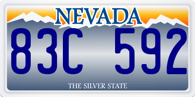 NV license plate 83C592