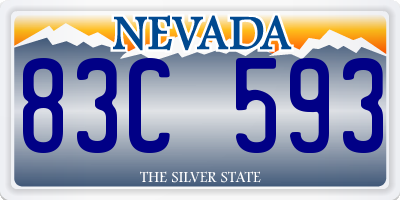 NV license plate 83C593