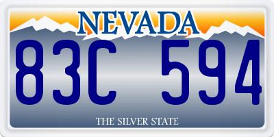NV license plate 83C594