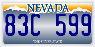 NV license plate 83C599