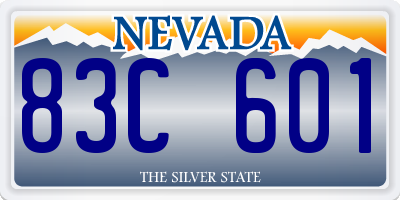 NV license plate 83C601
