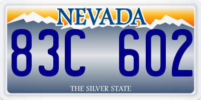 NV license plate 83C602