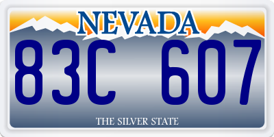 NV license plate 83C607