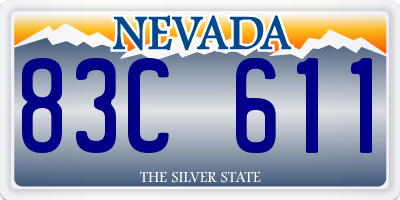 NV license plate 83C611