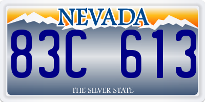 NV license plate 83C613
