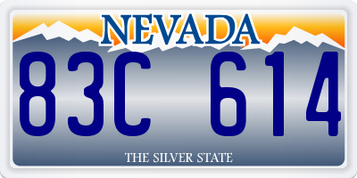 NV license plate 83C614