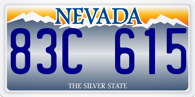 NV license plate 83C615