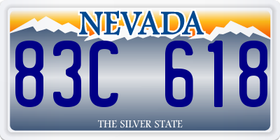 NV license plate 83C618