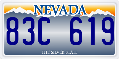 NV license plate 83C619