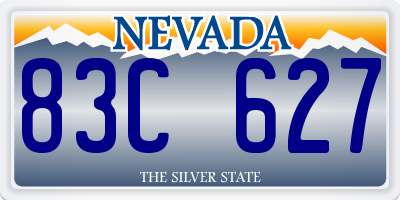 NV license plate 83C627