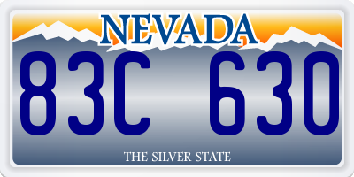 NV license plate 83C630